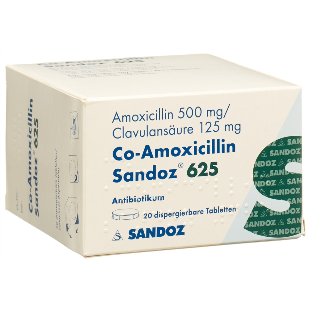 CO AMOXICILLINE Sandoz 625 mg, Hauptbild