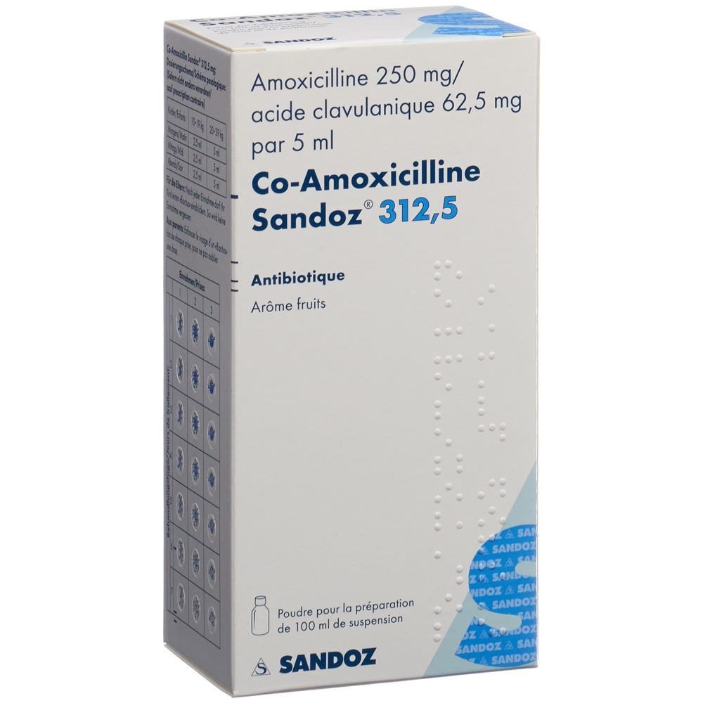 CO AMOXICILLINE Sandoz 312.5 mg, Bild 2 von 2