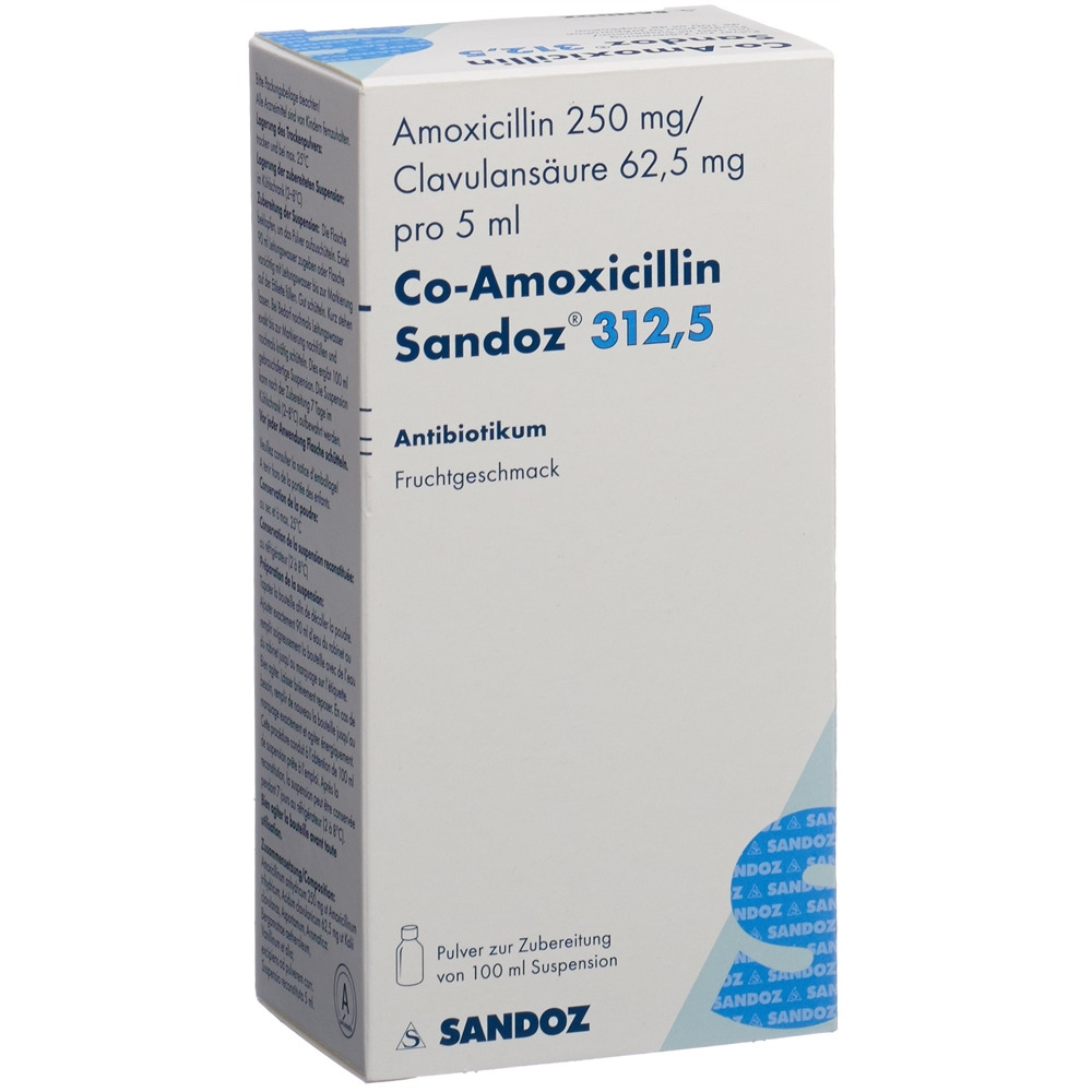 CO AMOXICILLINE Sandoz 312.5 mg, Hauptbild