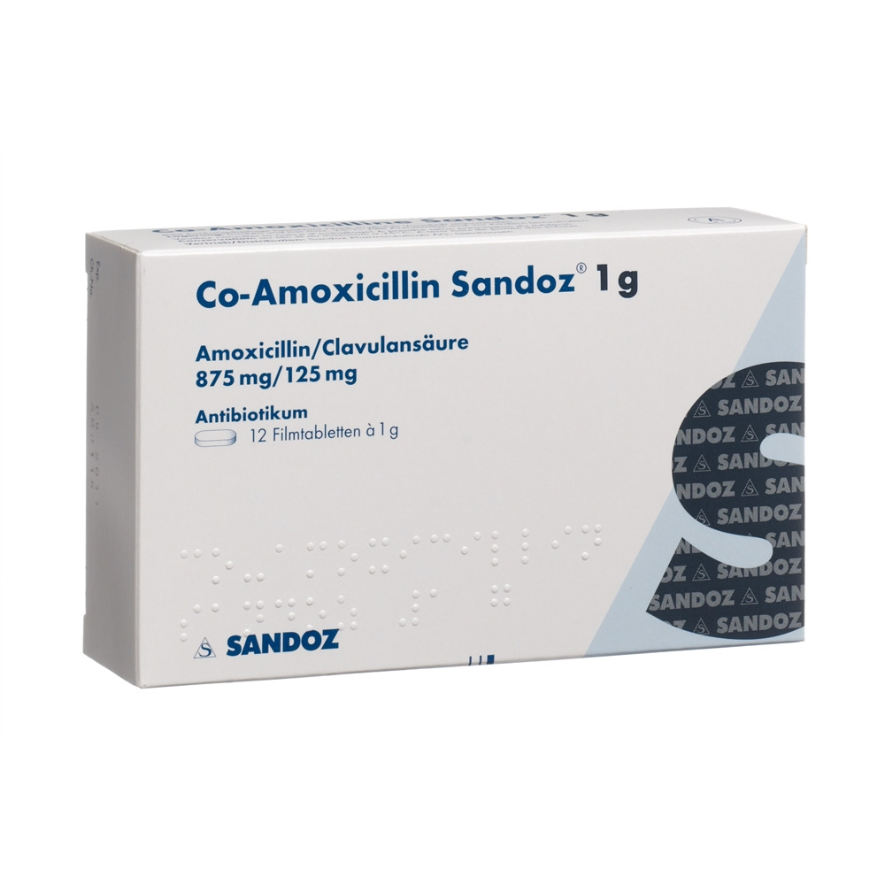 Co-Amoxicillin Sandoz Sandoz 1 g, image principale