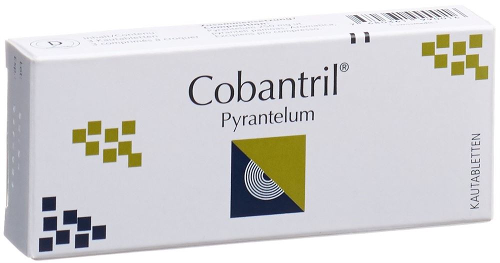 COBANTRIL cpr croquer 250 mg blist 3 pce