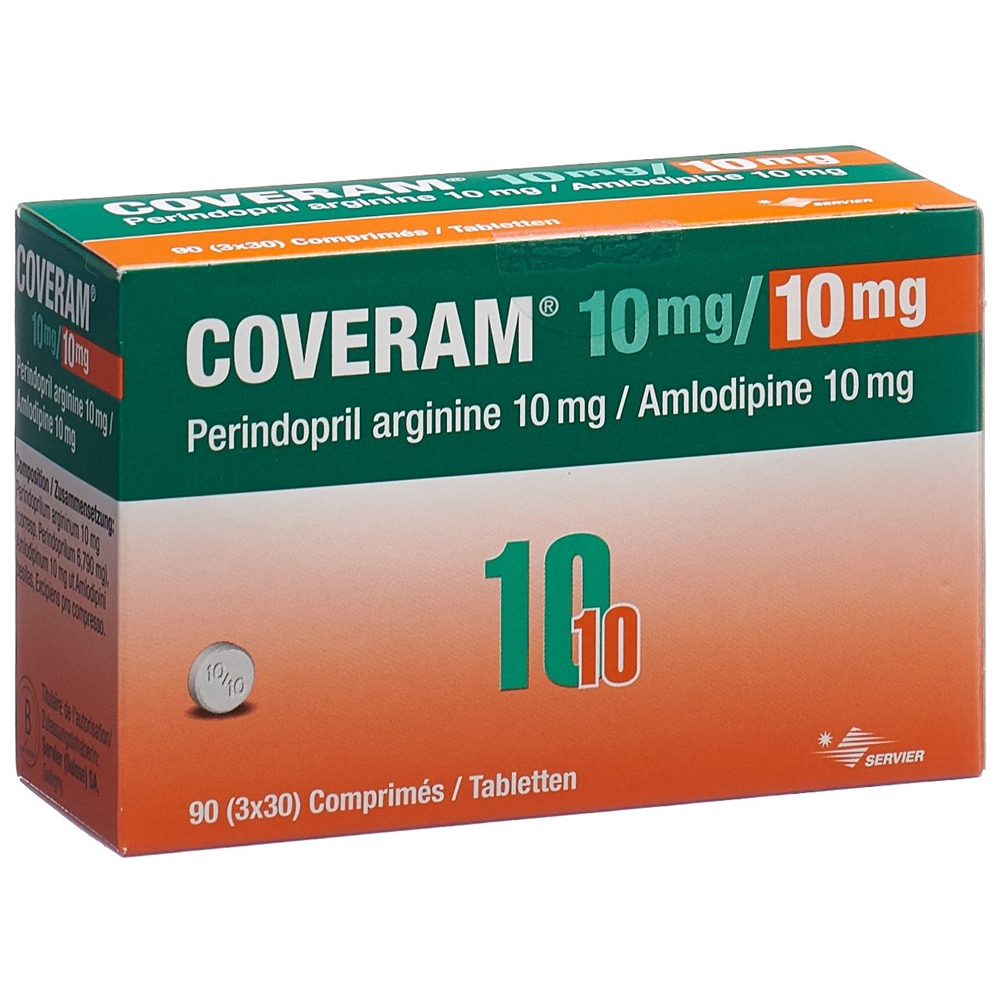 COVERAM cpr 10/10 mg bte 90 pce, image principale