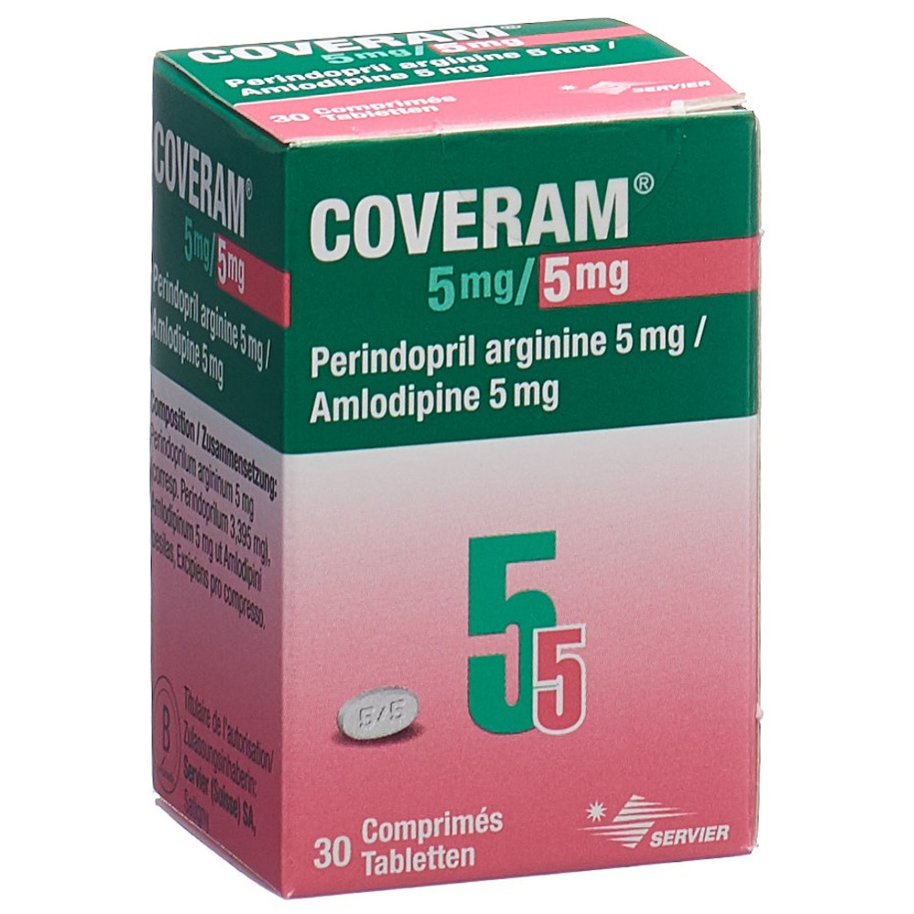 COVERAM Tabl 5/5 mg Ds 30 Stk, Hauptbild