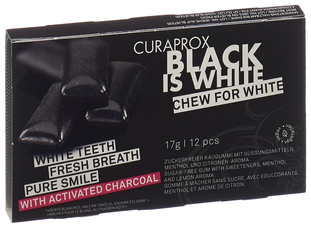 CURAPROX Black is White gomme à mâcher, image principale