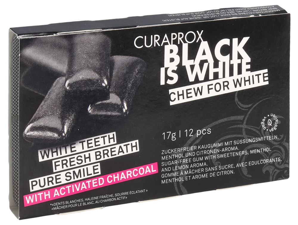 CURAPROX Black is White gomme à mâcher, image principale