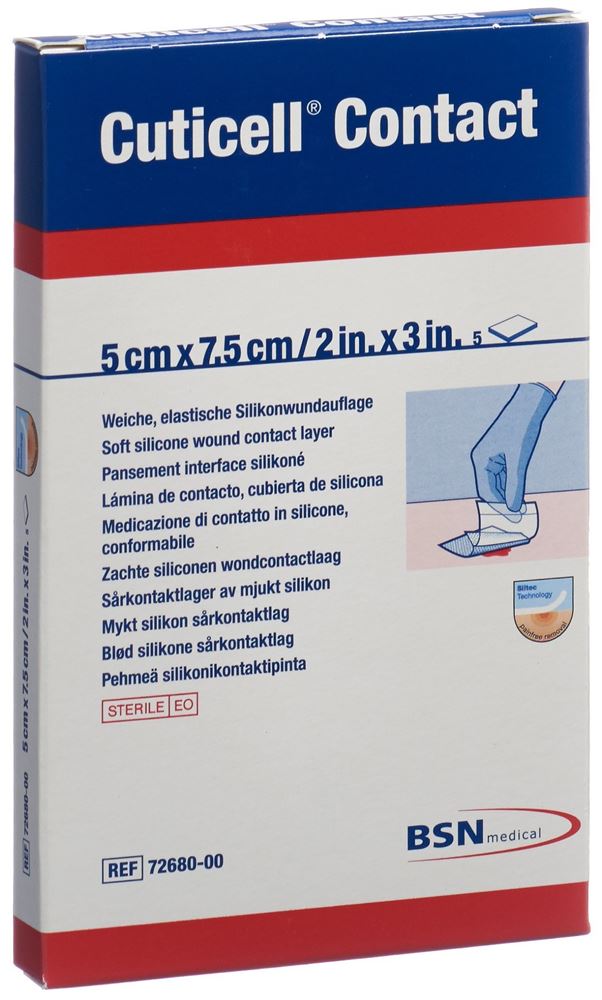 CUTICELL Contact pansement silicone plaie, image principale