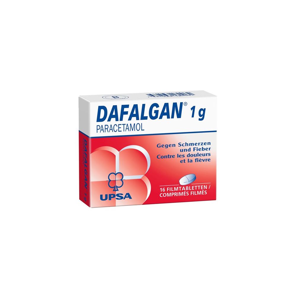 DAFALGAN Filmtabl 1 g Blist 16 Stk, Hauptbild DAFALGAN Filmtabl 1 g Blist 16 Stk, Hauptbild