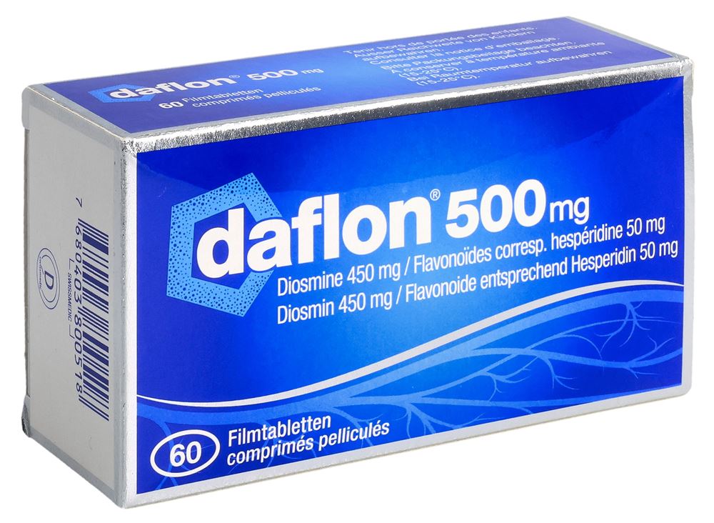 DAFLON Filmtabl 500 mg Blist 60 Stk