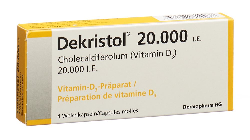 Dekristol Weichkaps 20000 IE Blist 4 Stk, Hauptbild