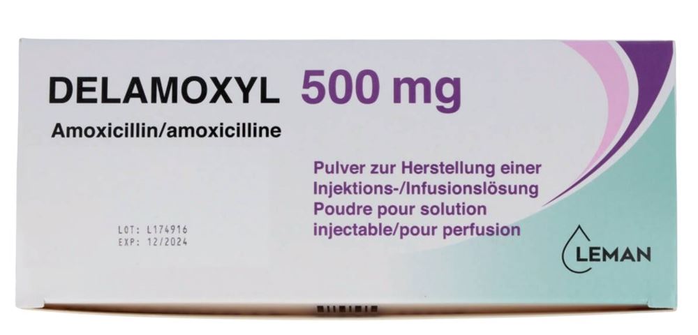 Delamoxyl subst sèche 500 mg flac 10 pce, image principale