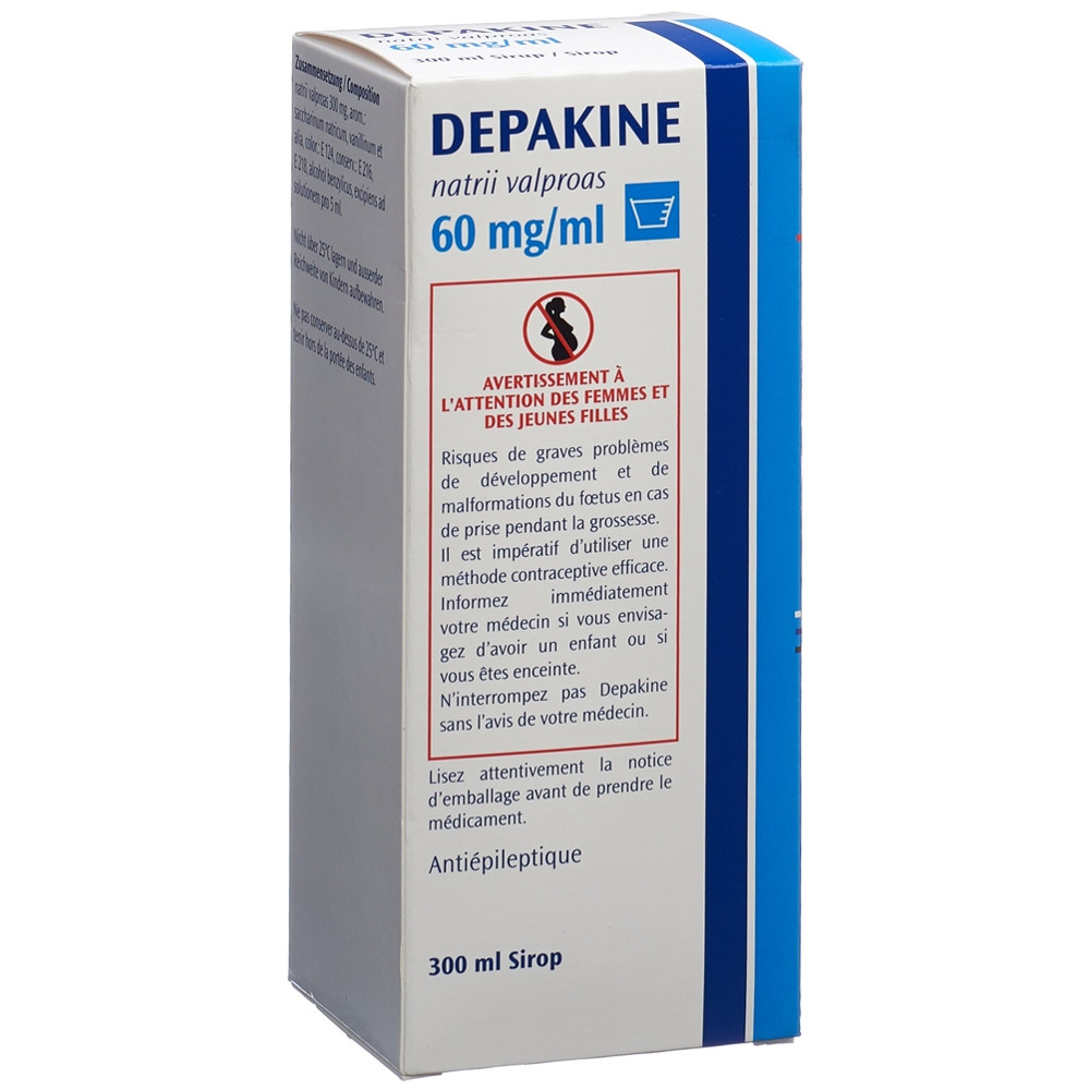 DEPAKINE sirop 60 mg/ml fl 300 ml, image 2 sur 2