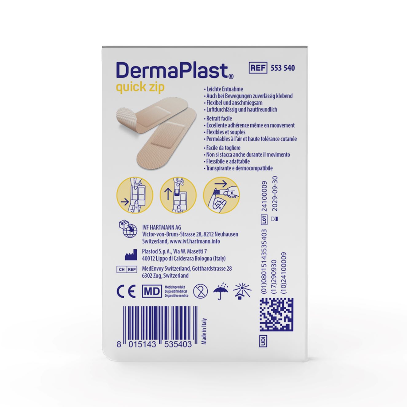 DERMAPLAST Quick Zip pansements, image 3 sur 3