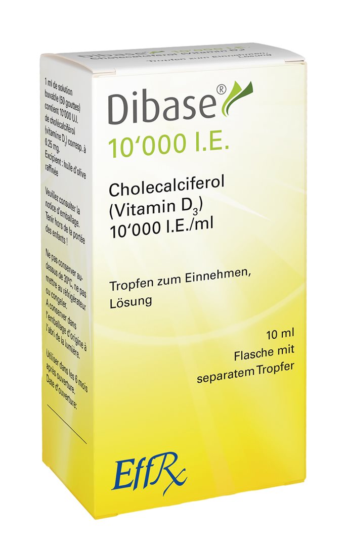 DIBASE gouttes 10000 IE/ml avec pipette fl 10 ml