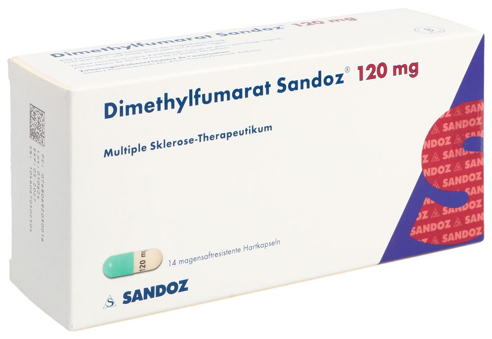 DIMETHYLFUMARATE Sandoz 120 mg, Hauptbild