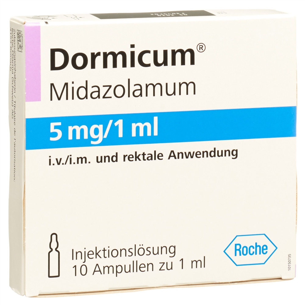 Dormicum sol inj 5 mg/ml i.v., i.m., rectale amp 1 ml, image principale