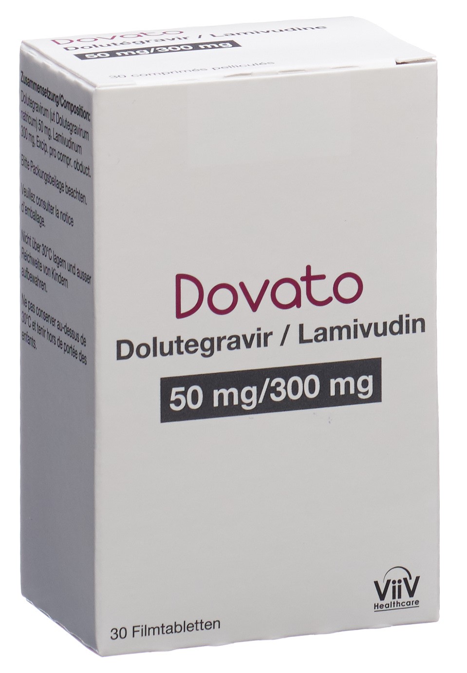 DOVATO cpr pell 50/300 mg bte 30 pce