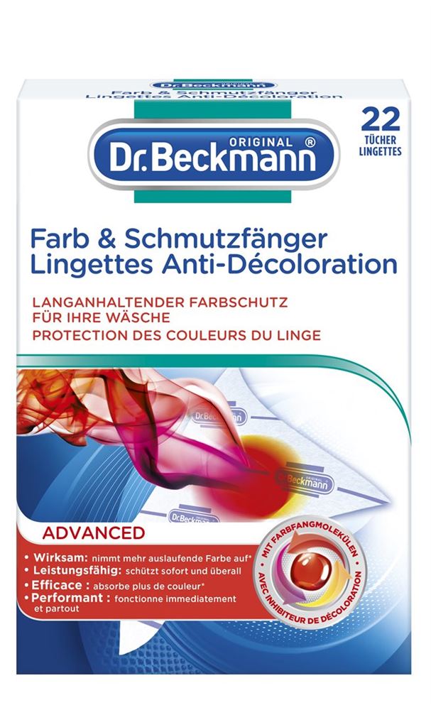 DR BECKMANN Lingettes anti-décoloration à microfibre