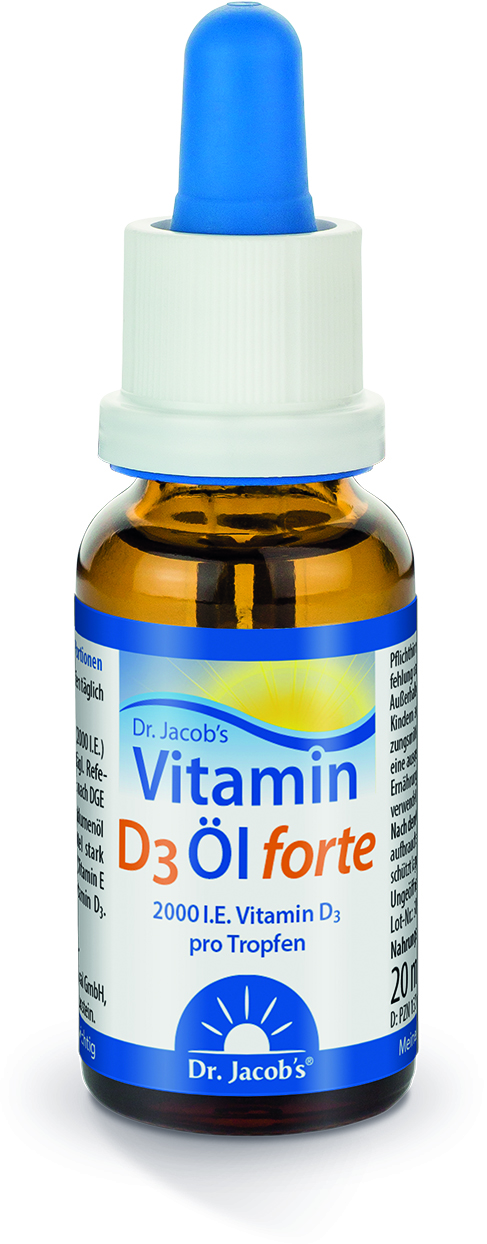 DR. JACOB'S vitamine D3 huile forte 2000 IE, image principale