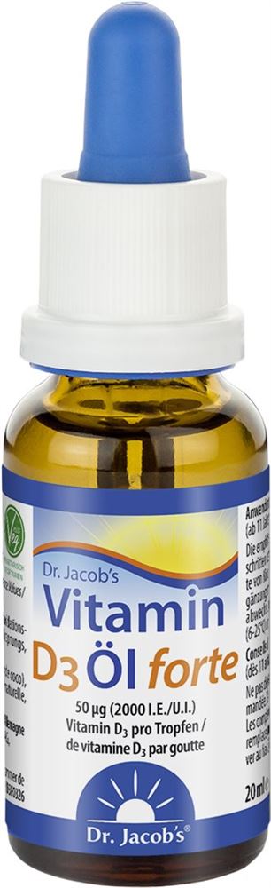 DR. JACOB'S vitamine D3 huile forte 2000 IE