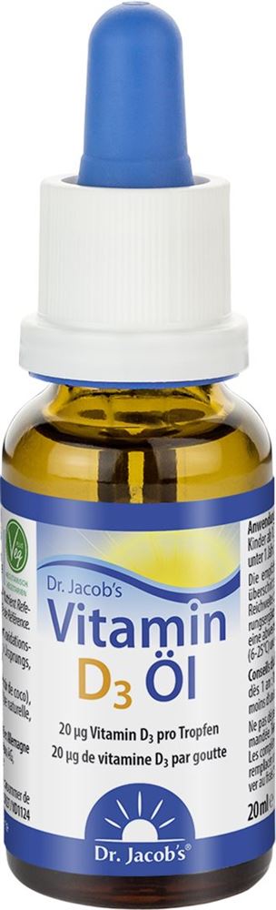 DR. JACOB'S vitamine D3 huile gouttes IE