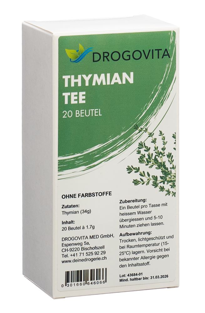 DROGOVITA tisane de thym, image principale