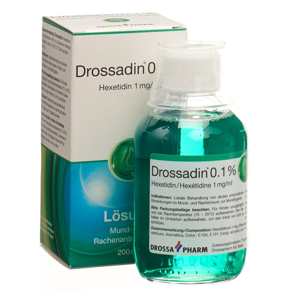 DROSSADIN Lös 0.1 % Fl 200 ml