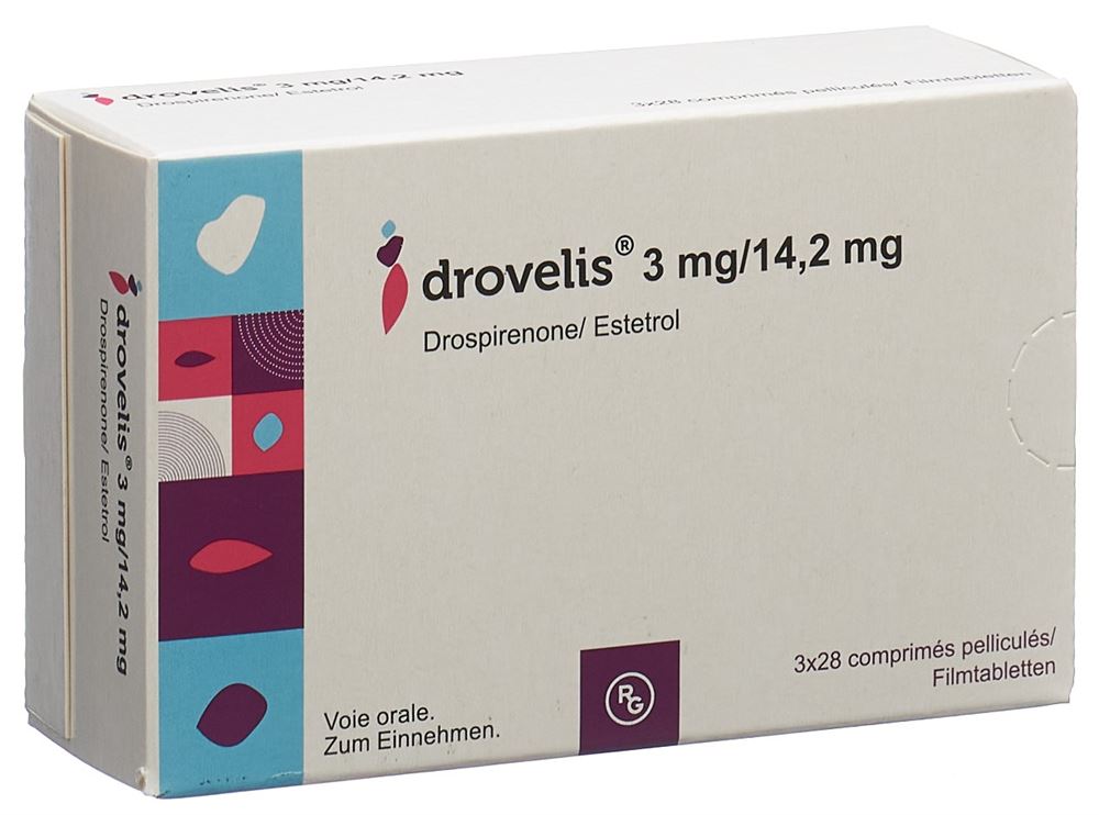 DROVELIS cpr pell 3 mg/14.2 mg blist 28 pce