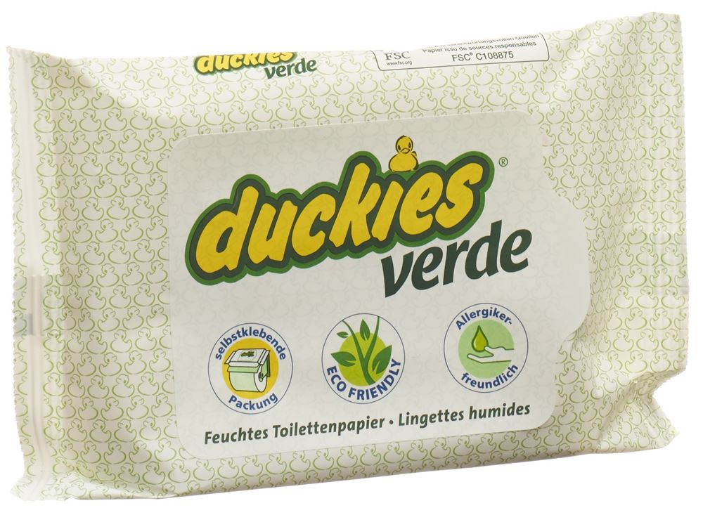 DUCKIES Verde feuchtes WC-Papier