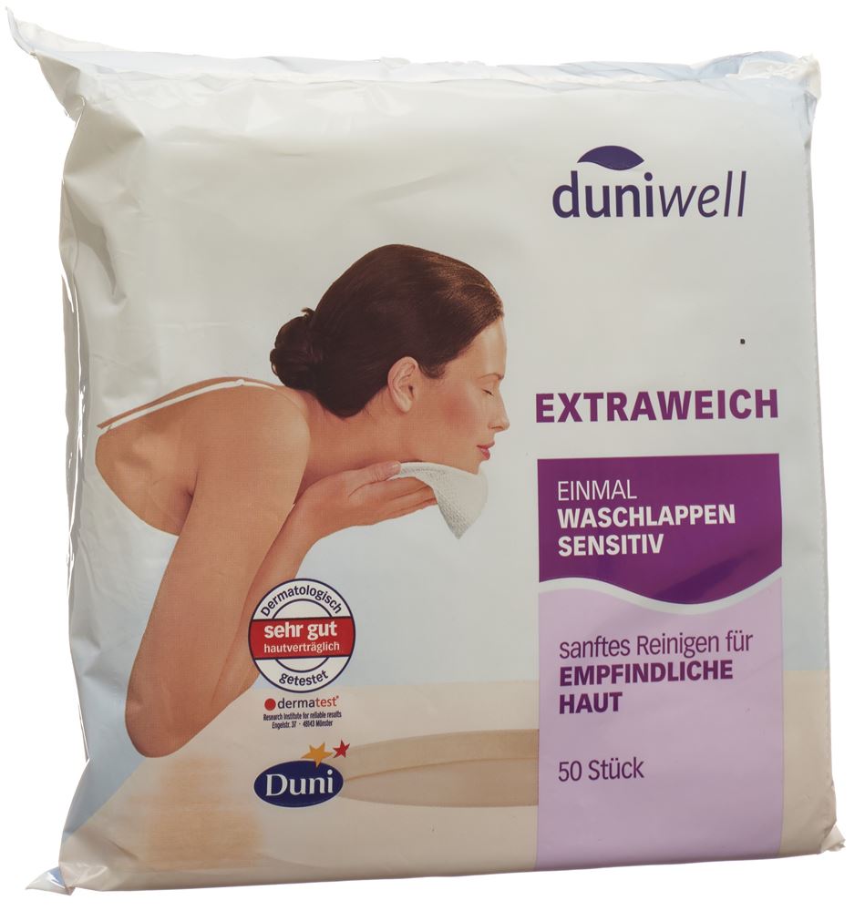 DUNIWELL Einmal Waschlappen sensitiv, Hauptbild