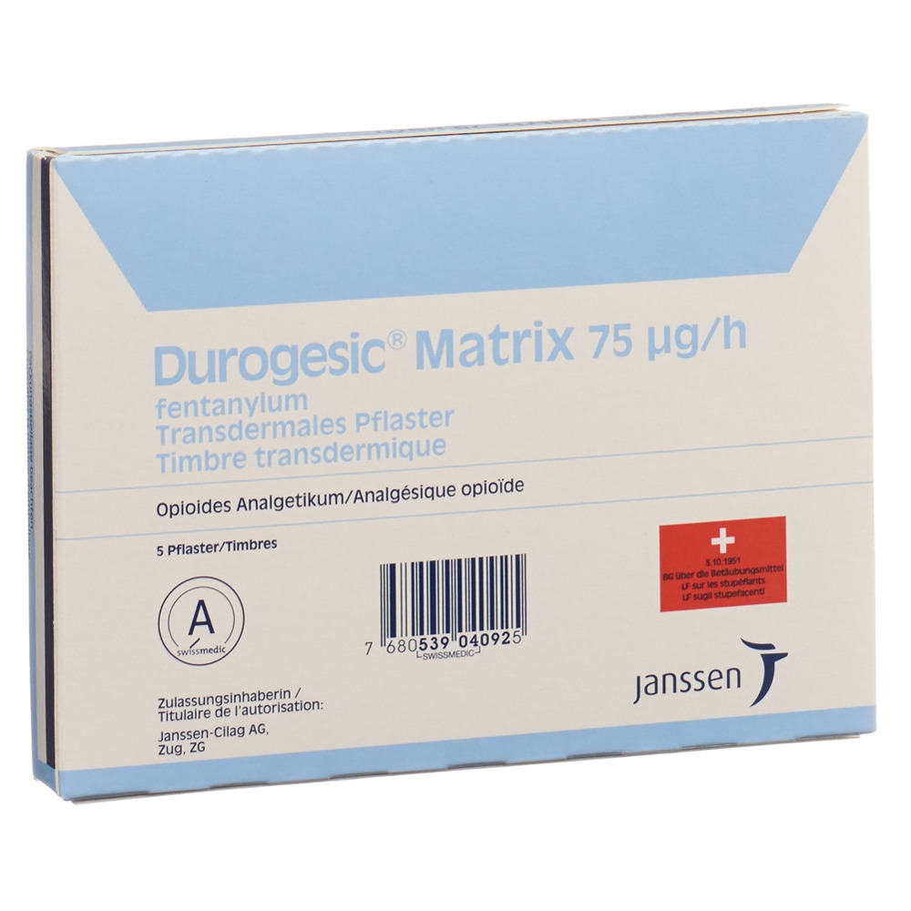DUROGESIC Matrixpfl 75 mcg/h Btl 5 Stk, Bild 2 von 2