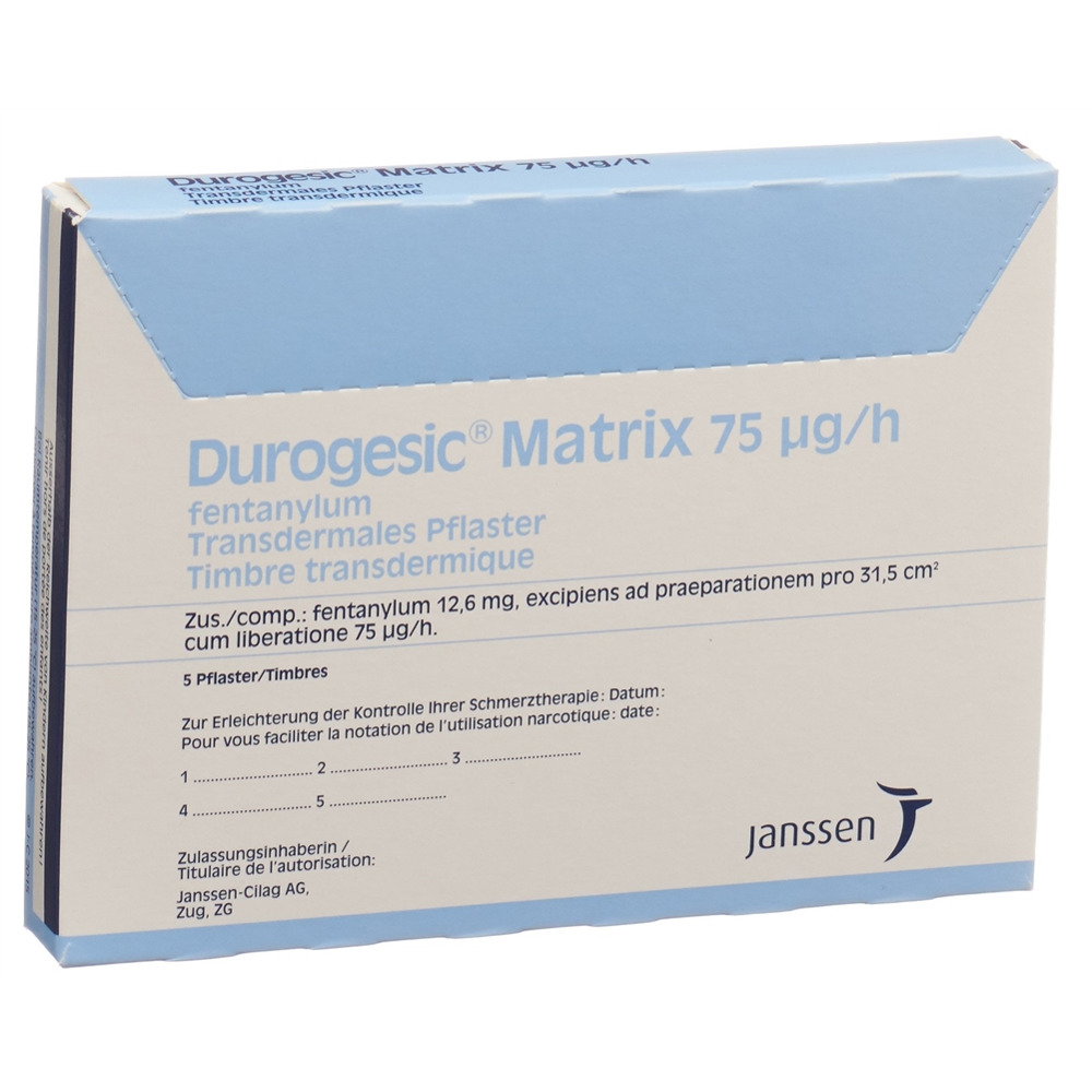 DUROGESIC Matrixpfl 75 mcg/h Btl 5 Stk, Hauptbild
