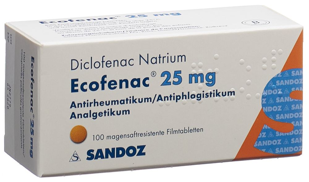 ECOFENAC cpr pell 25 mg blist 100 pce, image principale