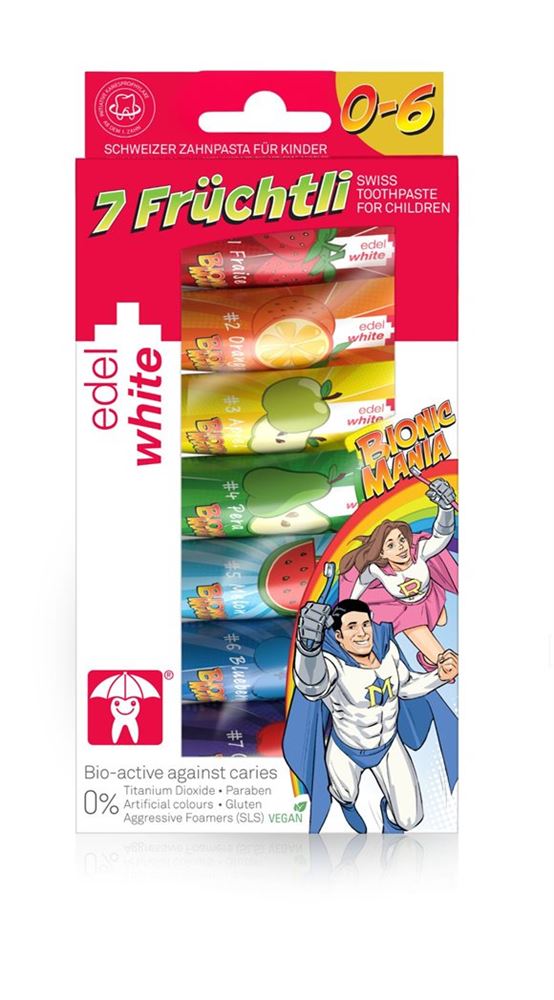 Edel+White dentifrice enfants 7 fruits, image principale