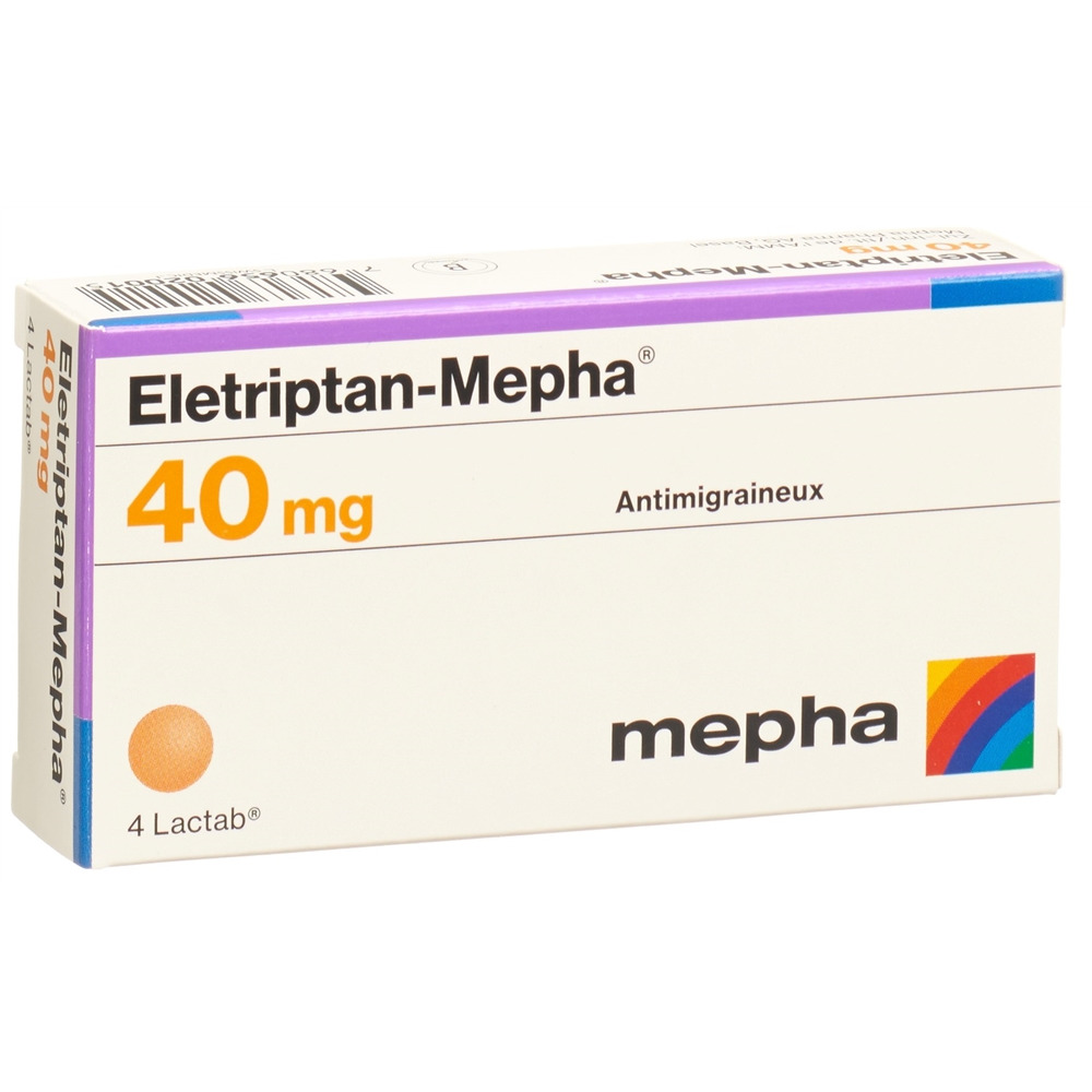 ELETRIPTAN Mepha 40 mg, image 2 sur 2