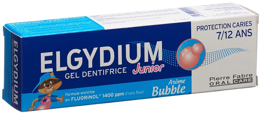 ELGYDIUM Junior Bubble 7-12 ans dentifrice, image principale