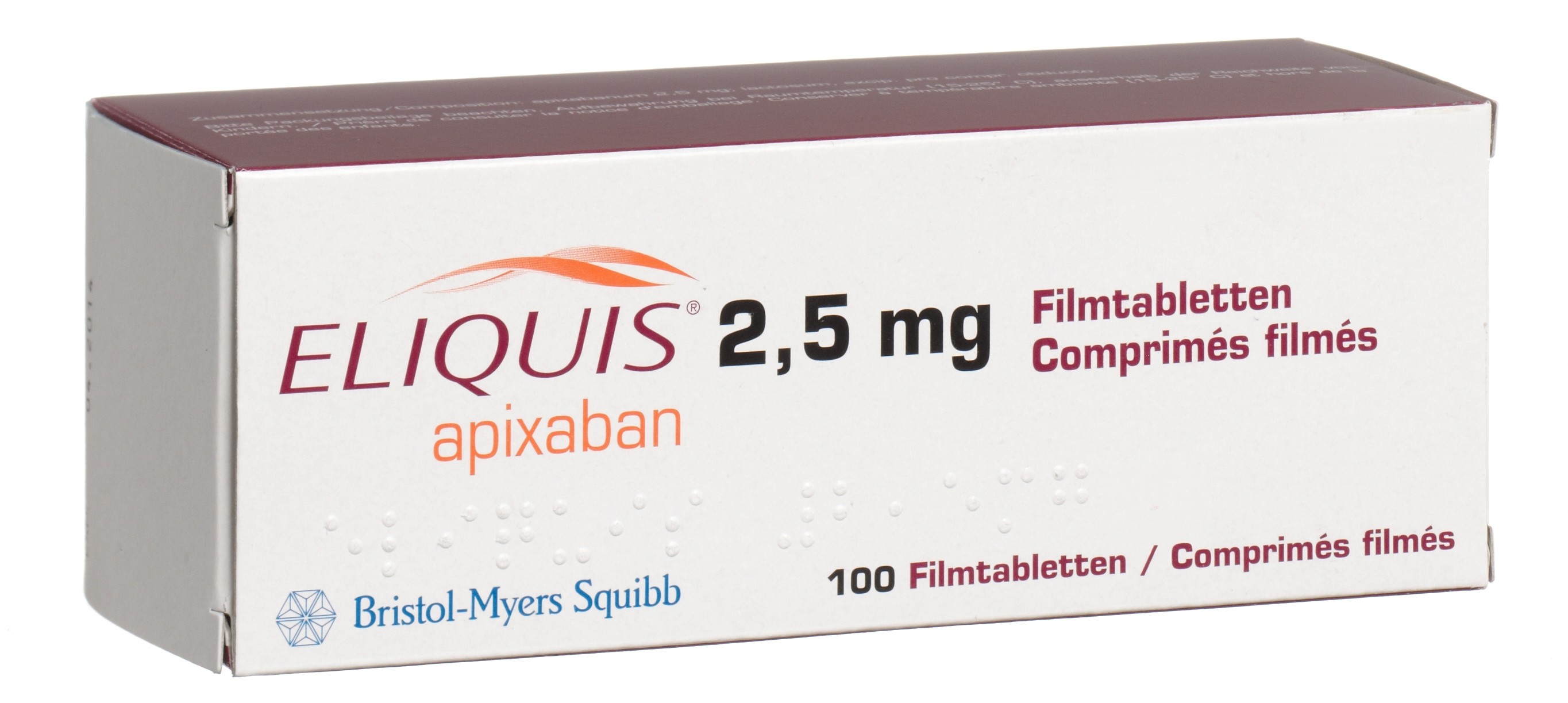 ELIQUIS Filmtabl 2.5 mg Blist 168 Stk, Hauptbild