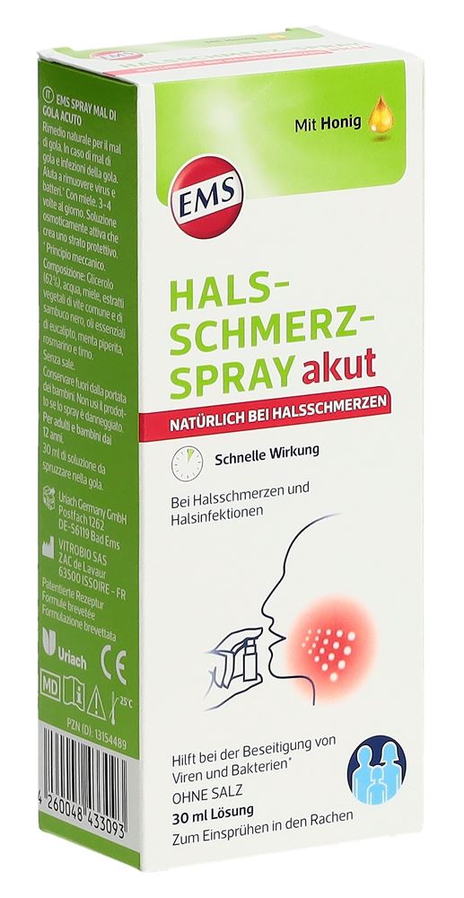 EMS spray contre les maux de gorge