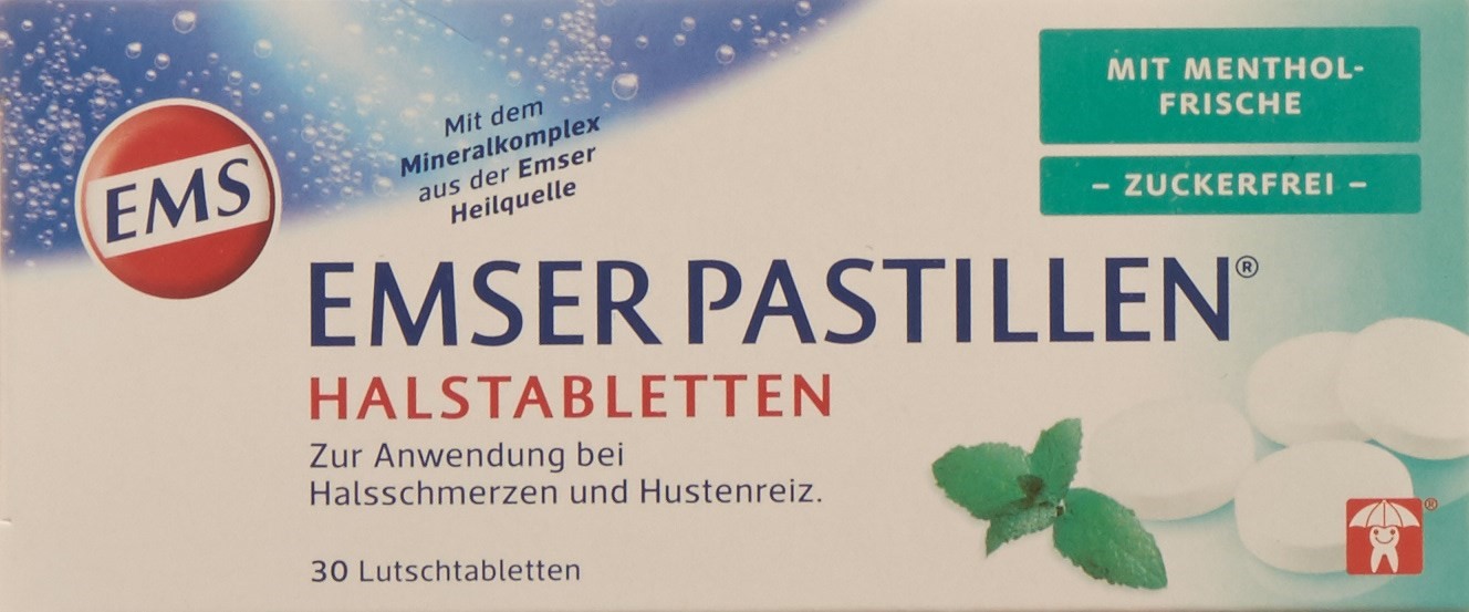 EMSER Pastillen zuckerfrei mit Mentholfrische Blist 30 Stk, Hauptbild