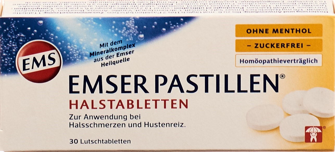 EMSER Pastillen zuckerfrei ohne Menthol Blist 30 Stk