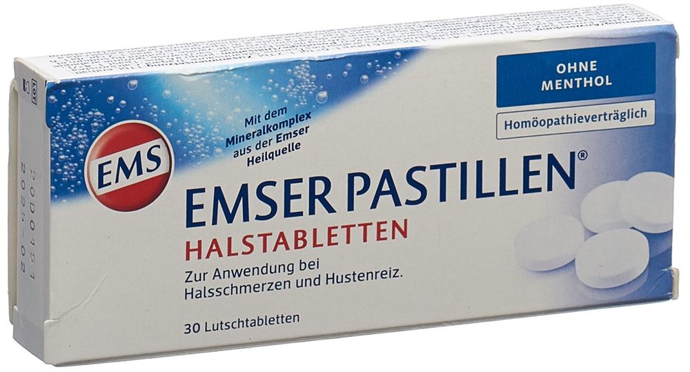 EMSER pastilles sans menthol blist 30 pce