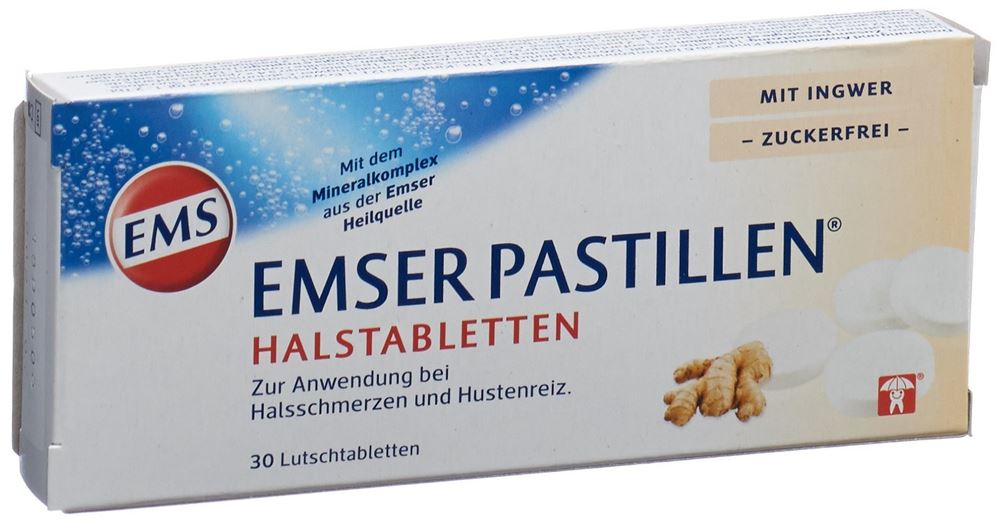 EMSER pastilles sans sucre avec gingembre blist 30 pce