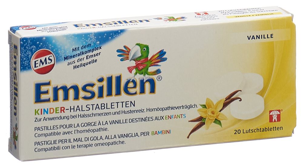 Emsillen comprimés pour la gorge destinés aux enfants