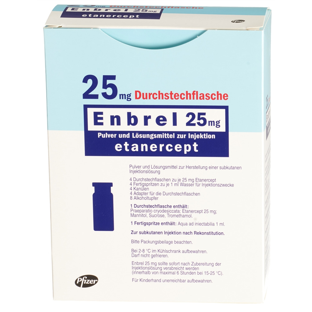 ENBREL subst sèche 25 mg avec solvant flac 4 pce, image principale