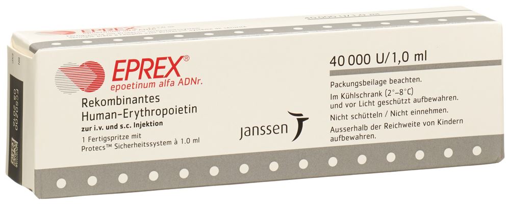 EPREX Inj Lös 40000 IE/ml mit Sicherheitssystem (Protecs) Fertspr 1 ml, Hauptbild