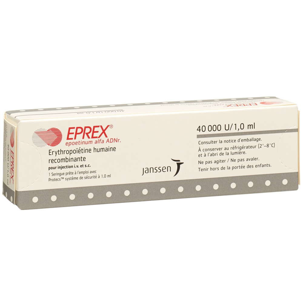 EPREX sol inj 40000 IE/ml avec système de sécurité (Protecs) ser pré 1 ml, image 2 sur 2