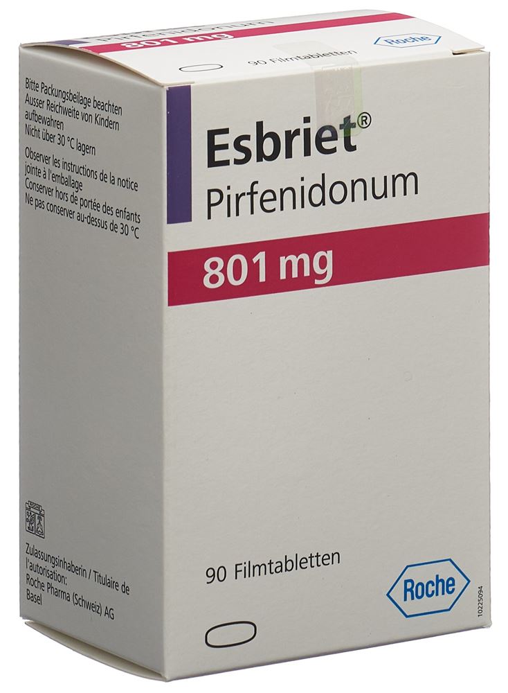 ESBRIET cpr pell 801 mg bte 90 pce, image principale