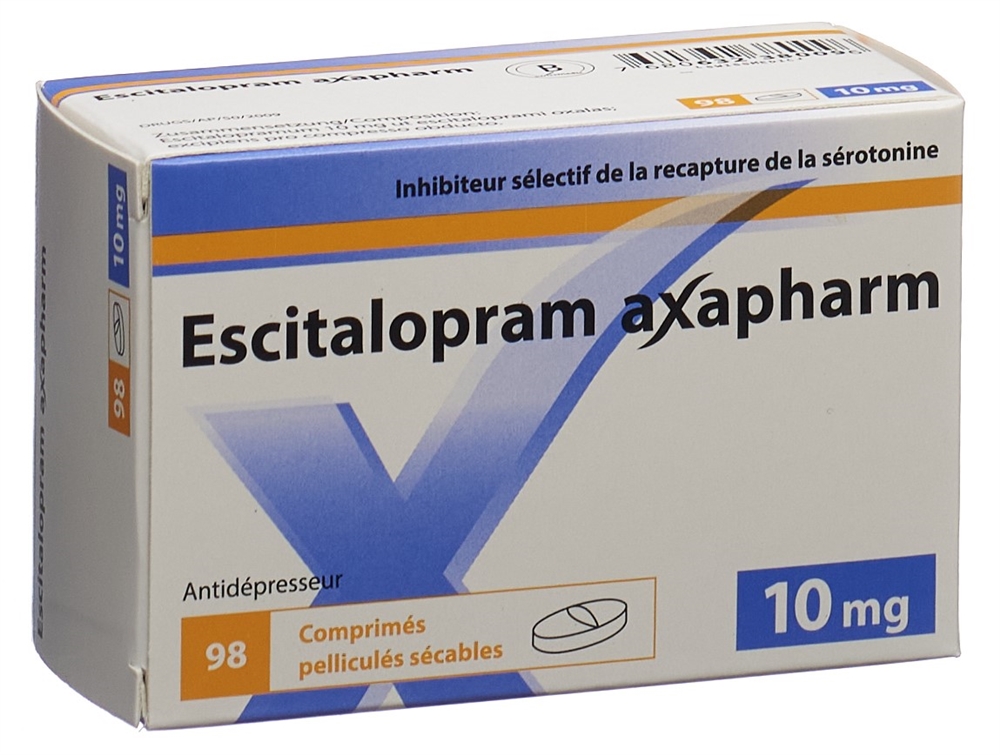 ESCITALOPRAM axapharm 10 mg, image 2 sur 2