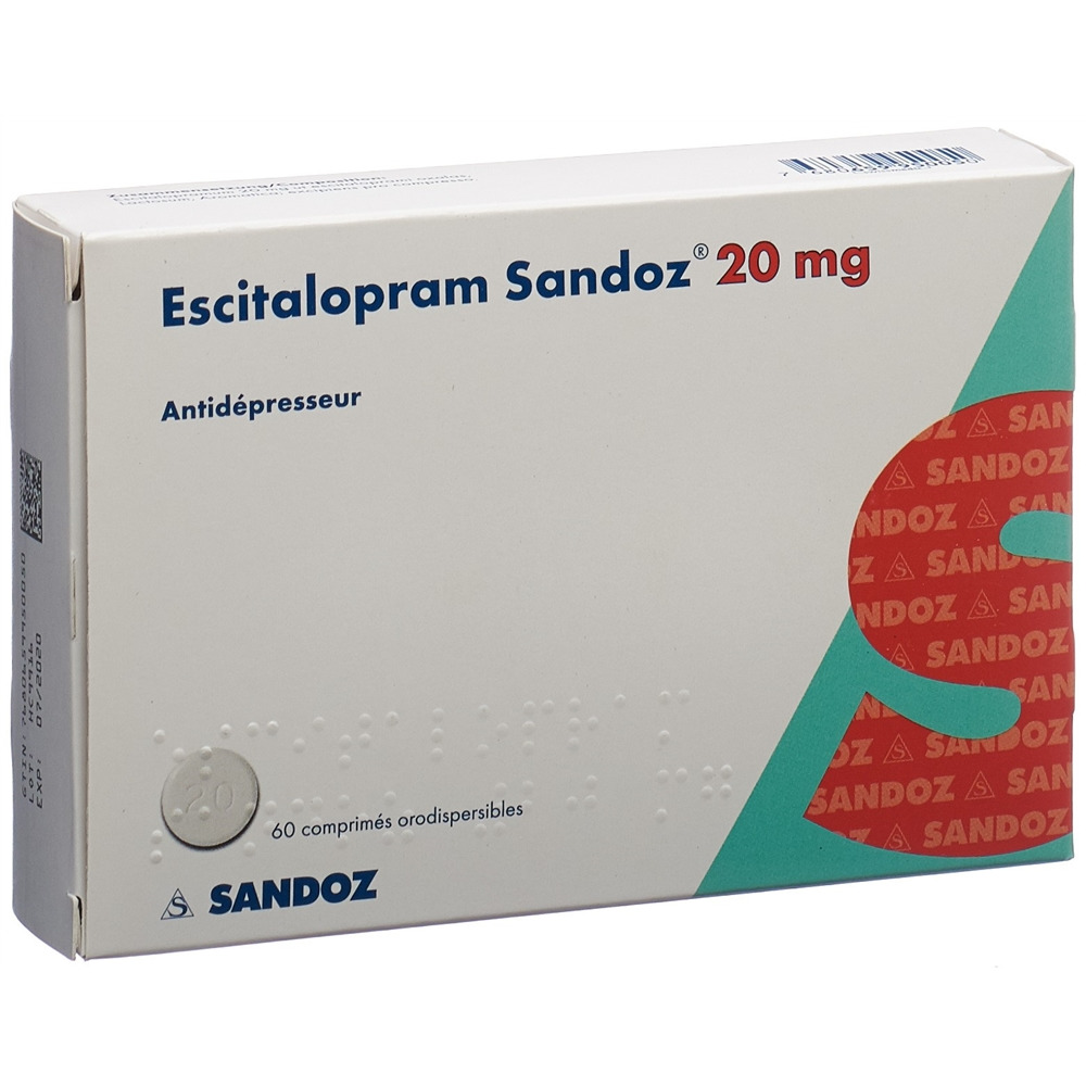 ESCITALOPRAM Sandoz 20 mg, image 2 sur 2