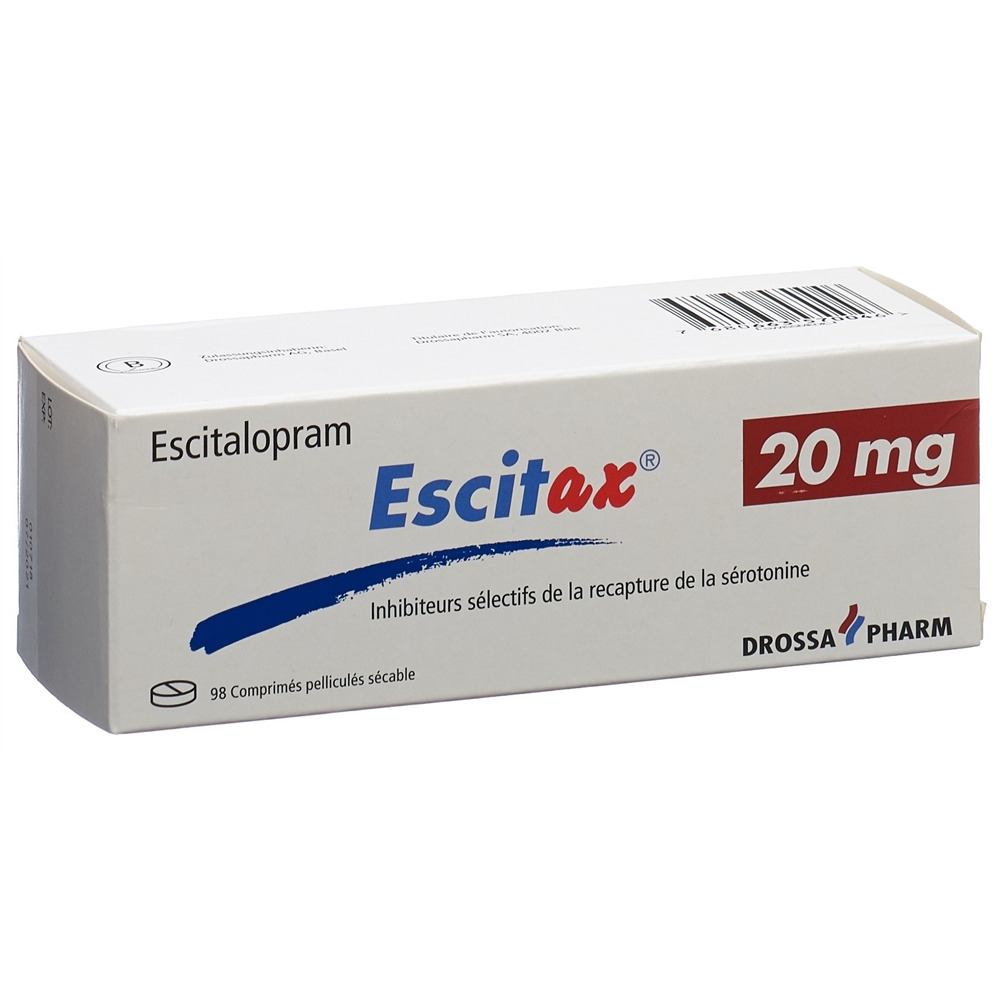 ESCITAX cpr pell 20 mg blist 98 pce, image 2 sur 2