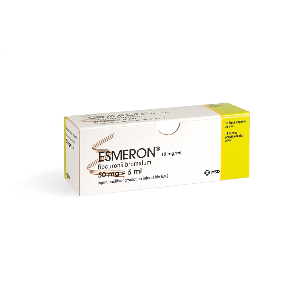 ESMERON Inj Lös 50 mg/5ml Durchstf 5 ml, Hauptbild